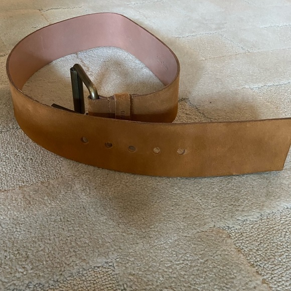 Miu miu suede finish leather belt with brass hardware - Picture 5 of 8